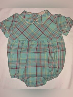 The Beaufort Bonnet Co Bradford Bubble in Woodly Park Plaid Sz 12-18 mo NWT